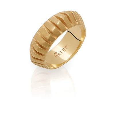 Roller-Coaster | Slim Ring Silver 925 Gold Plated