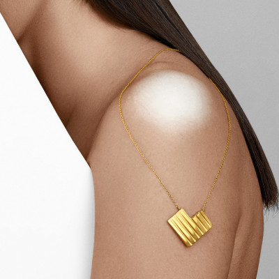 Roller-Coaster | Colar com Pendente Prata 925 Plaqueado a Ouro