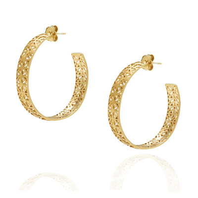 Azulejo | Hoop Earrings Silver 925 Gold Plated