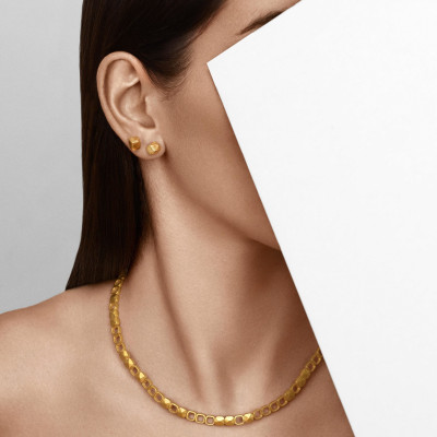 Calçada | Colar-Gargantilha Prata 925 Plaqueado a Ouro