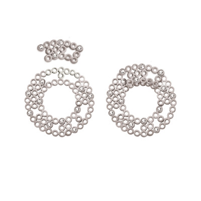 Tube | 2 in 1 Earrings Pieces Silver 925 20 CZ