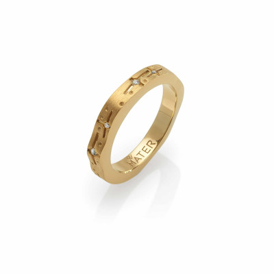 Pyxis | Anel Slim Ouro Amarelo 19.2Kt e Diamantes