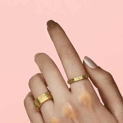 Pyxis | Slim Ring in Yellow Gold 19.2kt and Diamonds
