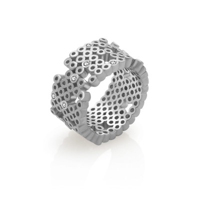 Tube | Bold Ring Silver 925 25 CZ