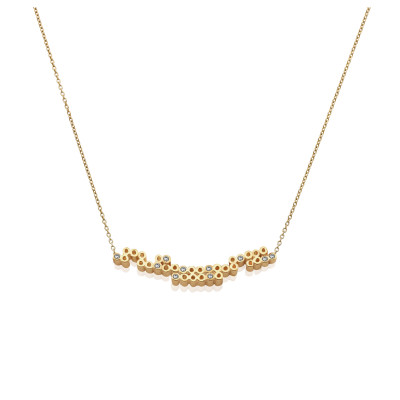 Tube | Slim Necklace Silver 925 Gold Plated 10 CZ