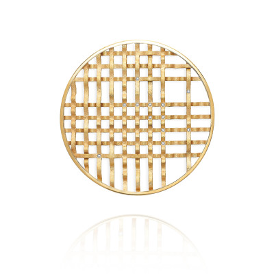 Douro | Brooch Silver 925 Gold-Plated 10 CZ