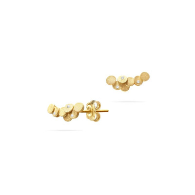 Gold Scales | Brincos Cuff Ouro 19.2kt Amarelo e Diamantes