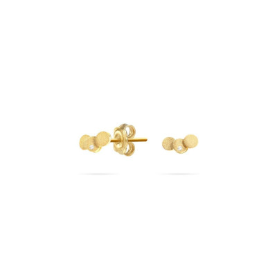 Gold Scales | Brincos Mini Ouro 19.2kt Amarelo e Diamantes