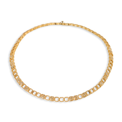 Calçada | Choker Necklace Silver 925 Gold-Plated 81 CZ