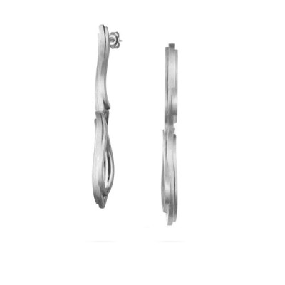 Mar | Brincos Longos Prata 925