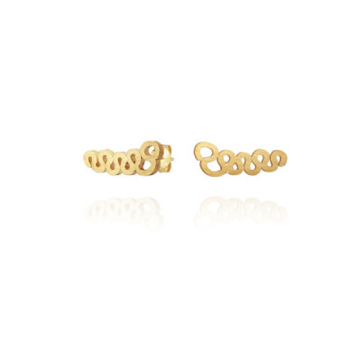 Labirinto | Brincos Ear Cuff Prata 925 Plaqueados a Ouro