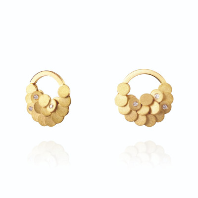 Gold Scales | Brincos Ouro 19.2kt Amarelo e Diamantes