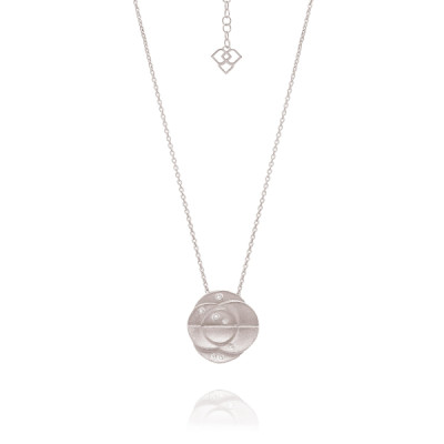 Camélias | Petal Pendant Necklace Silver 925 7 CZ