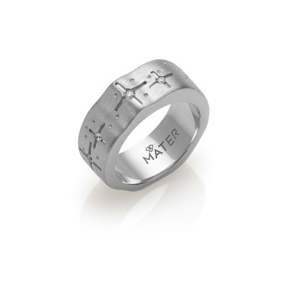 Pyxis | Bold Ring in White Gold 19.2kt and Diamonds