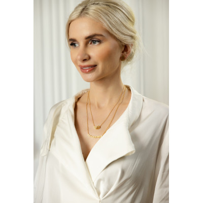 Labirinto | Colar Prata 925 Plaqueado a Ouro