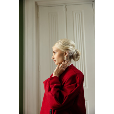 Labirinto | Brincos Ondulados Prata 925 Plaqueados a Ouro