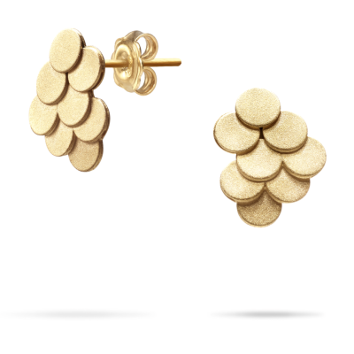 Scales | Brincos Médios Prata 925 Plaqueado a Ouro