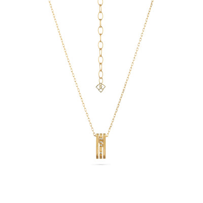 Lines | Necklace with Pendant Yellow Gold 18K and Diamond