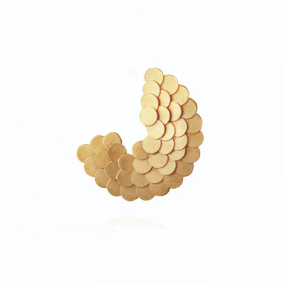 Scales | Brooch Silver 925 Gold Plated