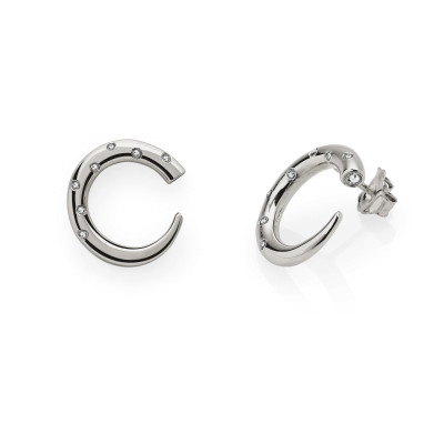 Be Mine | Earrings Silver 925 Gold-Plated 16 CZ